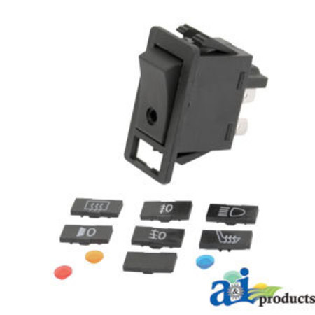 A & I PRODUCTS Switch, Rocker; 20 Amp, 3 Terminal, On/Off (Illuminated) 2" x2" x0.5" A-VLC2531